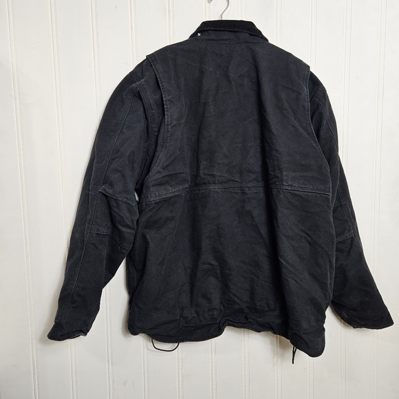 Carhartt Full Swing Fleece‑Lined Washed Black Workwear Jacket 2XL Tall Rugged - Picture 8 of 16